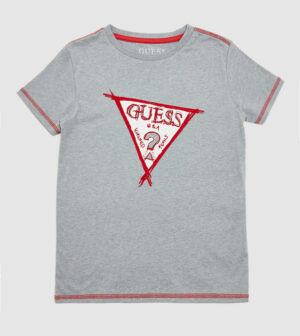 Guess T-shirt Rossa Con Marchio Ricamato Bambini