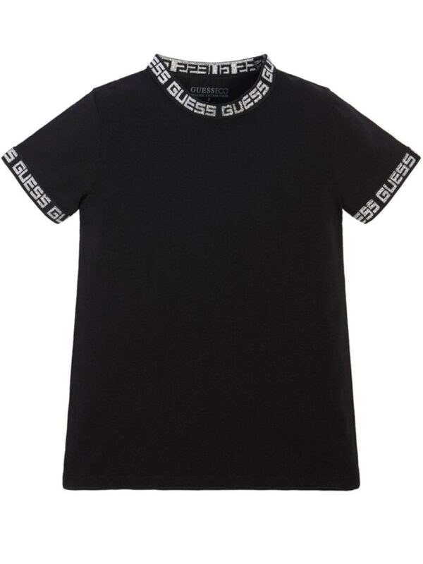Guess SS T-Shirt Nera Bambina