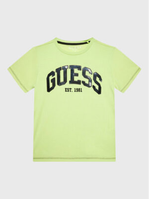 Guess 3D-logo T-shirt Verde Lime Bambini