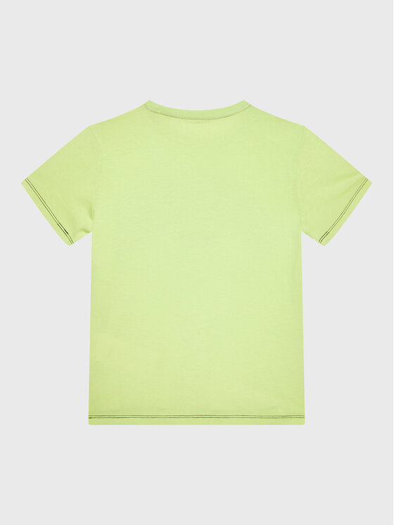 Guess 3D-logo T-shirt Verde Lime Bambini