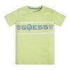 Guess T-shirt Verde Con Logo Centrale Bambini