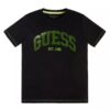 Guess T-shirt Nera Con Logo Centrale Bambini