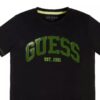 Guess T-shirt Nera Con Logo Centrale Bambini