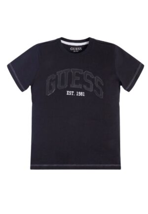 Guess 3D-logo T-shirt Nera Bambini