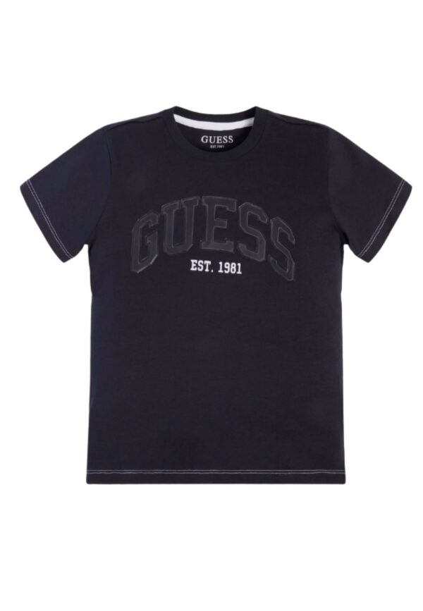 Guess 3D-logo T-shirt Nera Bambini