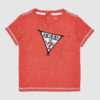 Guess T-shirt Rossa Con Marchio Ricamato Bambini