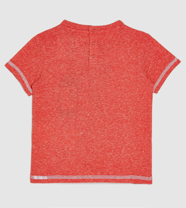 Guess T-shirt Rossa Con Marchio Ricamato Bambini