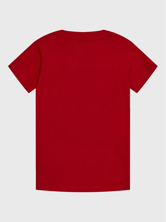 Guess T-shirt Rossa Con Marchio Ricamato Bambini