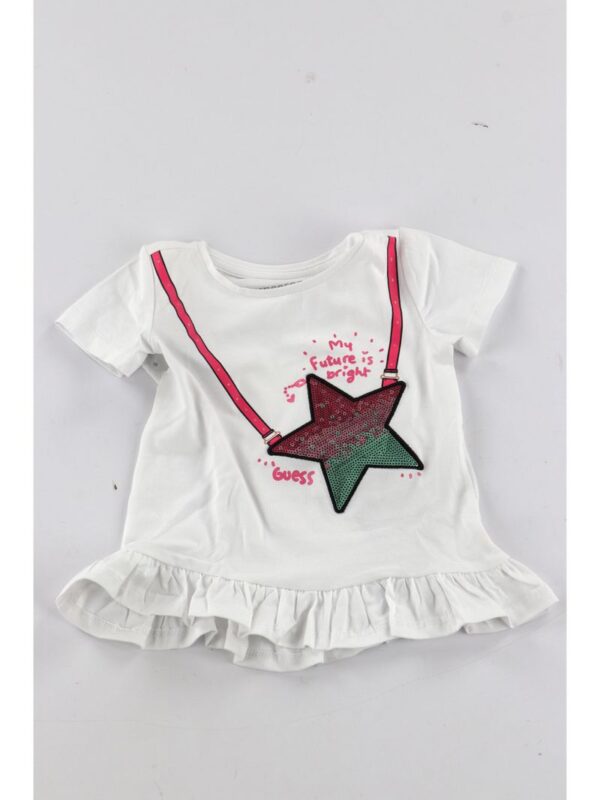 Guess T-Shirt  Czarny Regular Fit Bianca Bambina