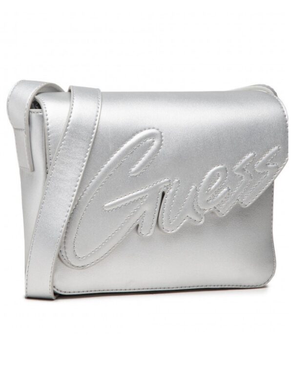 Guess Borsetta Silver Con Marchio Guess
