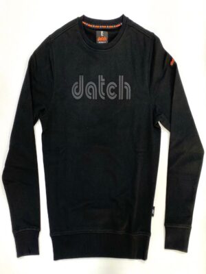 Datch Felpa Girocollo Total Black Uomo