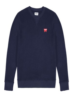 Wrangler Sign Off Crew Navy Felpa Girocollo Blu Uomo