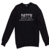 Datch Felpa Girocollo Nera Rosa Donna