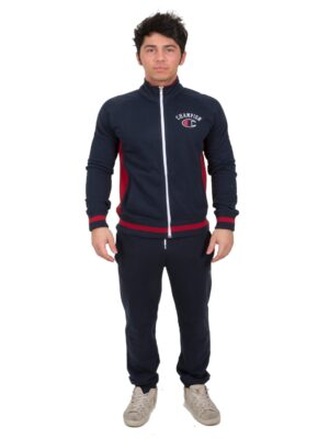 Champion Authentic Fine Terry full zip Completo Tuta Blu Rosso Uomo
