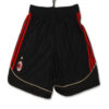 ADIDAS AC MILAN FAN PANTALONCINI NERI CON STEMMA E STRISCE ROSSE UOMO