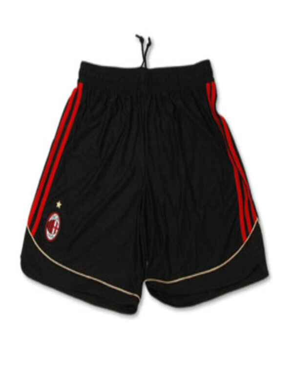 ADIDAS AC MILAN FAN PANTALONCINI NERI CON STEMMA E STRISCE ROSSE UOMO