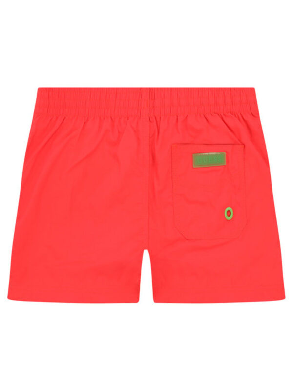 Guess COSTUME BOXER ARANCIONE FLUO CON DETTAGLI VERDI BAMBINO
