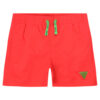 Guess COSTUME BOXER ARANCIONE FLUO CON DETTAGLI VERDI BAMBINO