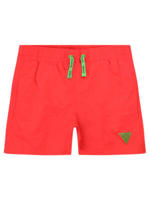 Guess COSTUME BOXER ARANCIONE FLUO CON DETTAGLI VERDI BAMBINO