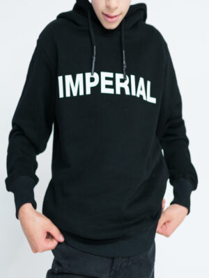 Imperial Felpa Con Cappuccio Nera Bambino
