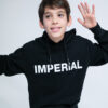 Imperial Felpa Con Cappuccio Nera Bambino