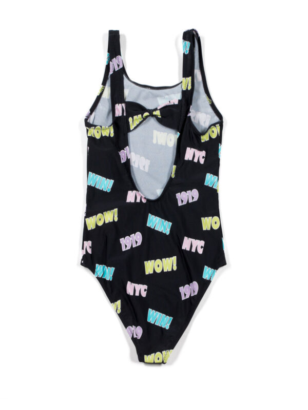 Champion Swimming Suit Costume Intero Nero Bambina
