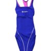 Champion Costume Intero Blu Con Dettagli Fucsia Bambina