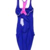 Champion Costume Intero Blu Con Dettagli Fucsia Bambina