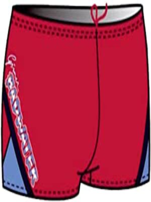 GIMER COSTUME BOXER ROSSO CON DETTAGLI AZZURRI E BIANCHI BAMBINO