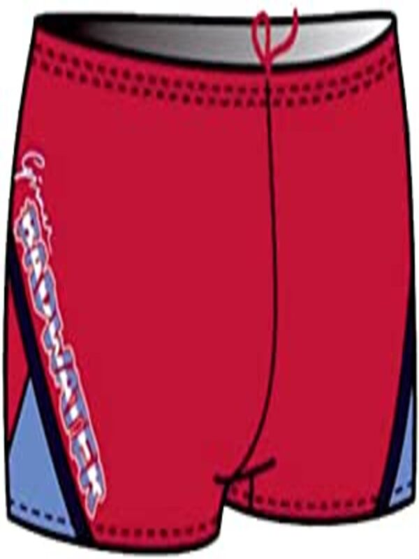 GIMER COSTUME BOXER ROSSO CON DETTAGLI AZZURRI E BIANCHI BAMBINO