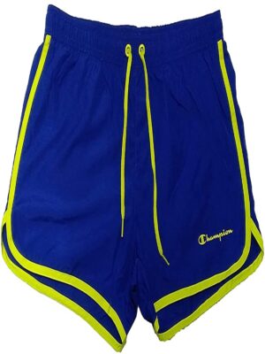 Champion COSTUME BOXER BLU CON DETTAGLI GIALLO FLUO E BIANCHI BAMBINO