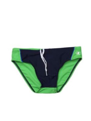 Champion COSTUME SLIP VERDE CON DETTAGLI BIANCHI E NERI BAMBINO