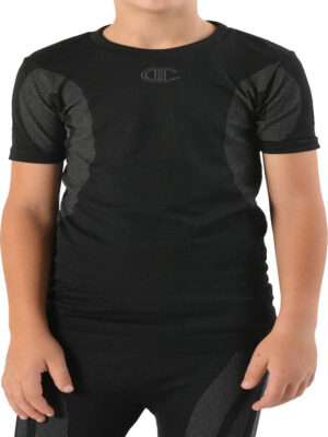 Champion T-shirt Isotermica Nera Bambini
