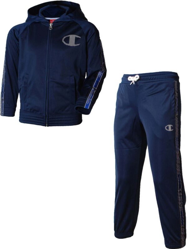 Champion Hooded Full Zip  Completo Tuta Blu Bambino