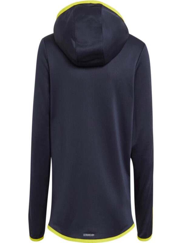 Adidas Designed 2 Move 3-Stripes hoodie Felpa Con Cappuccio Blu Bambino