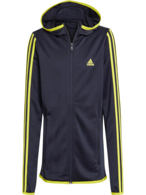 Adidas Designed 2 Move 3-Stripes hoodie Felpa Con Cappuccio Blu Bambino