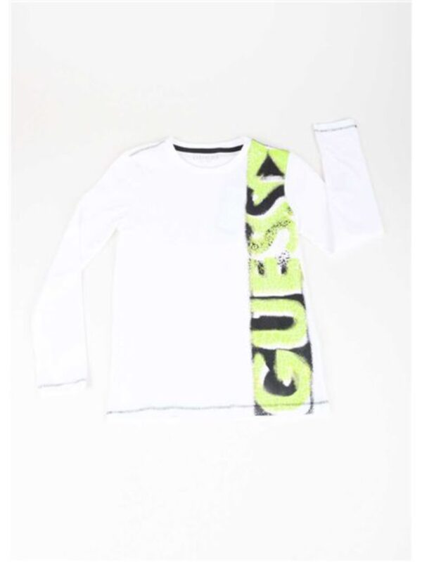 Guess Ls Maglietta Maniche Lunghe Bianche Bambino