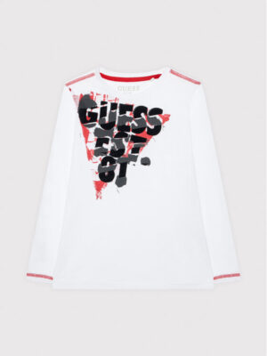 Guess Maglietta Maniche Lunghe Bianche Bambino
