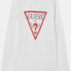 Guess Kid Basic Maglietta Maniche Lunghe Bianche Bambino