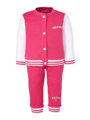 Guess Infant Completo Fucsia Bianco Bambina