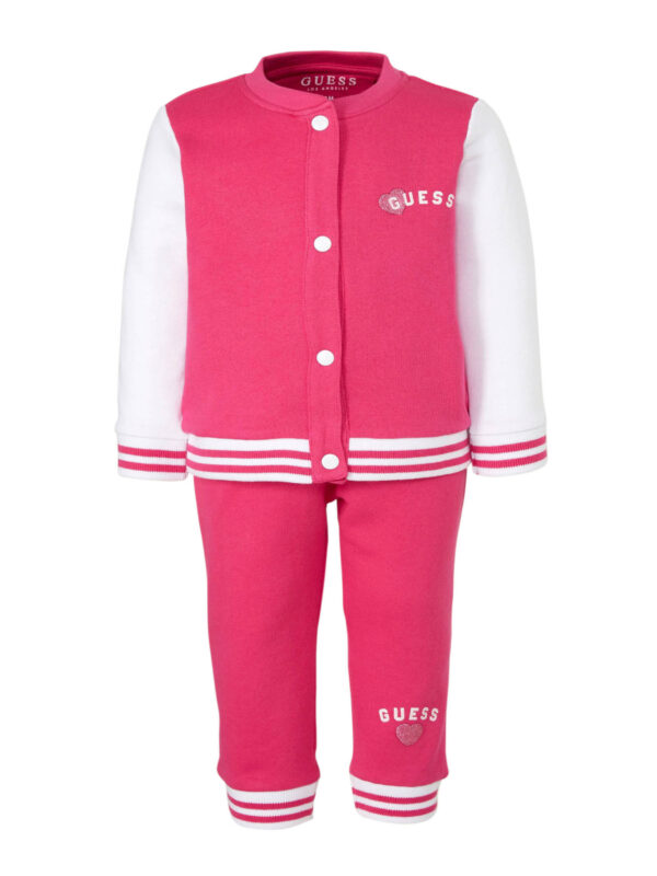 Guess Infant Completo Fucsia Bianco Bambina