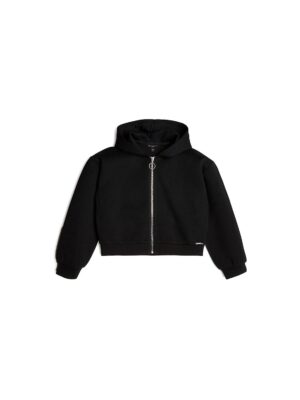 Guess New Fiammetta Felpa Chiusura Zip Nera Bambina