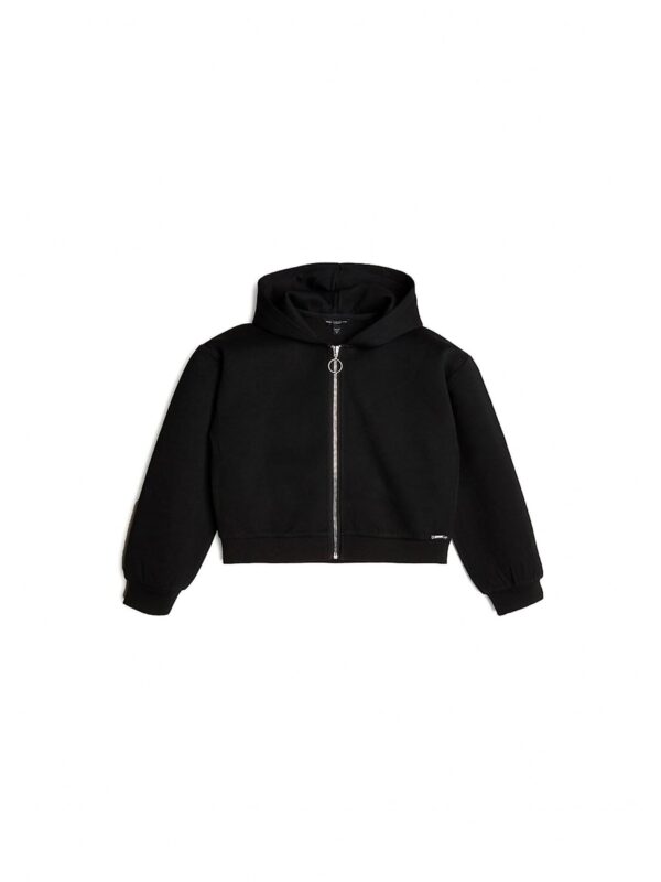 Guess New Fiammetta Felpa Chiusura Zip Nera Bambina