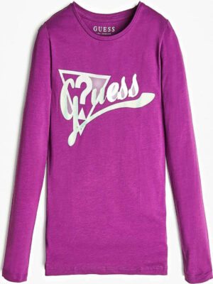 Guess T-shirt Manica lunga Viola Bambina