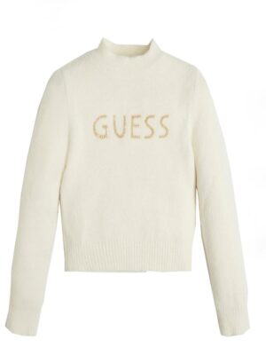 Guess Girls Maglione Girocollo Total White Bambina