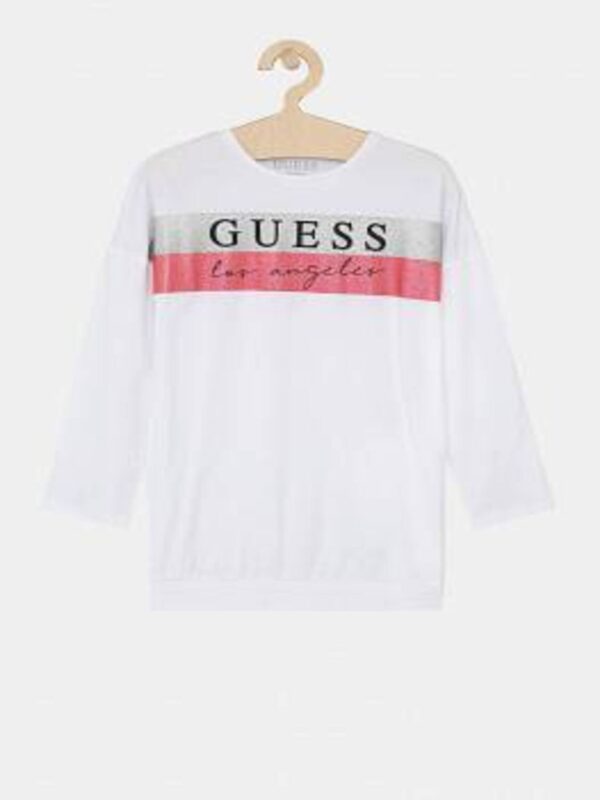 Guess Terbagus T-shirt Manica lunga Bianca Bambina