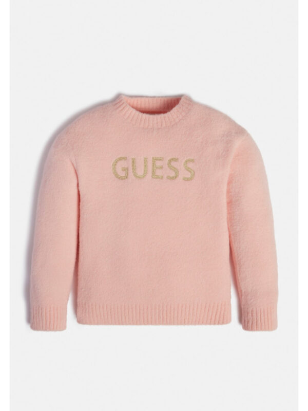 Guess Girls Maglione Girocollo Rosa Bambina