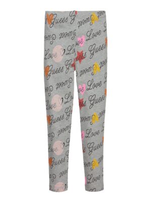 Guess all over Legging Grigio Con Fantasia Multicolor Bambina
