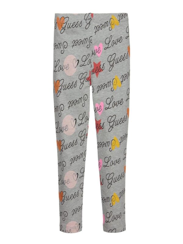 Guess all over Legging Grigio Con Fantasia Multicolor Bambina
