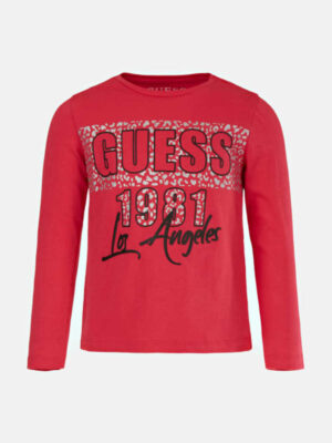 Guess T-shirt Manica lunga Fucsia bambina